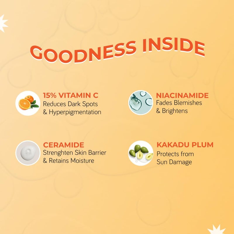 Moody Vitamin C Face Cream Serum Moisturizer For Glowing Skin with Niacinamide  Alpha Arbutin  Fades Pigmentation  Dark Spots Reduces Skin Dullness  Oil Free  Lightweight  For All Skin Types  50ml - Image 2