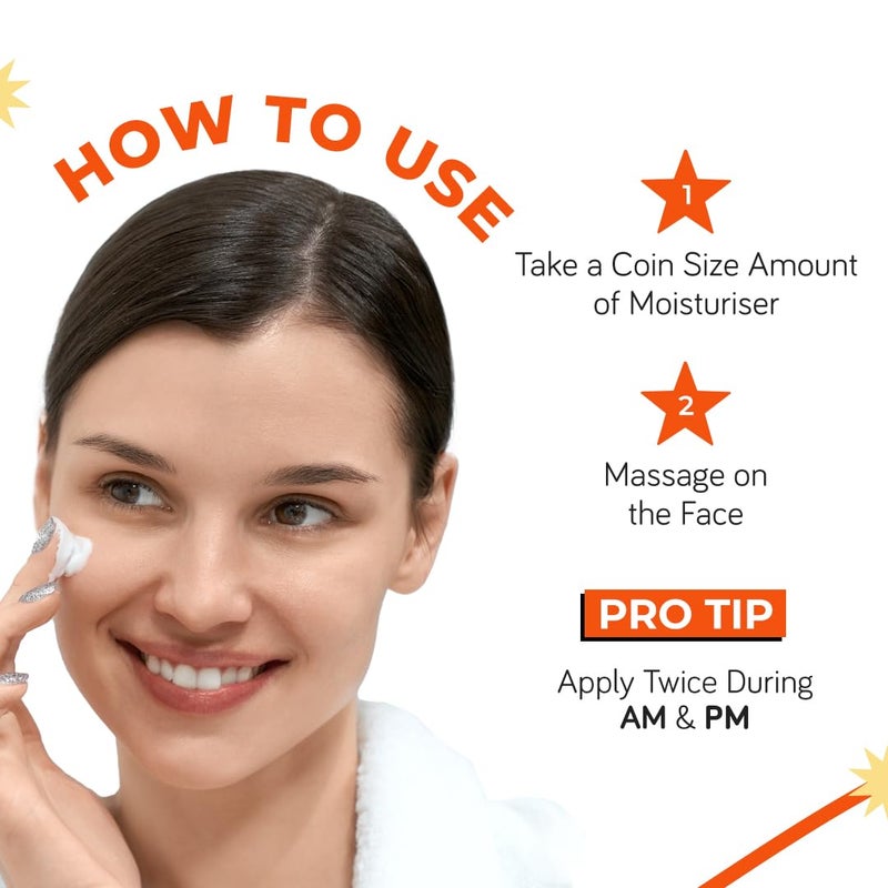 Moody Vitamin C Face Cream Serum Moisturizer For Glowing Skin with Niacinamide  Alpha Arbutin  Fades Pigmentation  Dark Spots Reduces Skin Dullness  Oil Free  Lightweight  For All Skin Types  50ml - Image 5