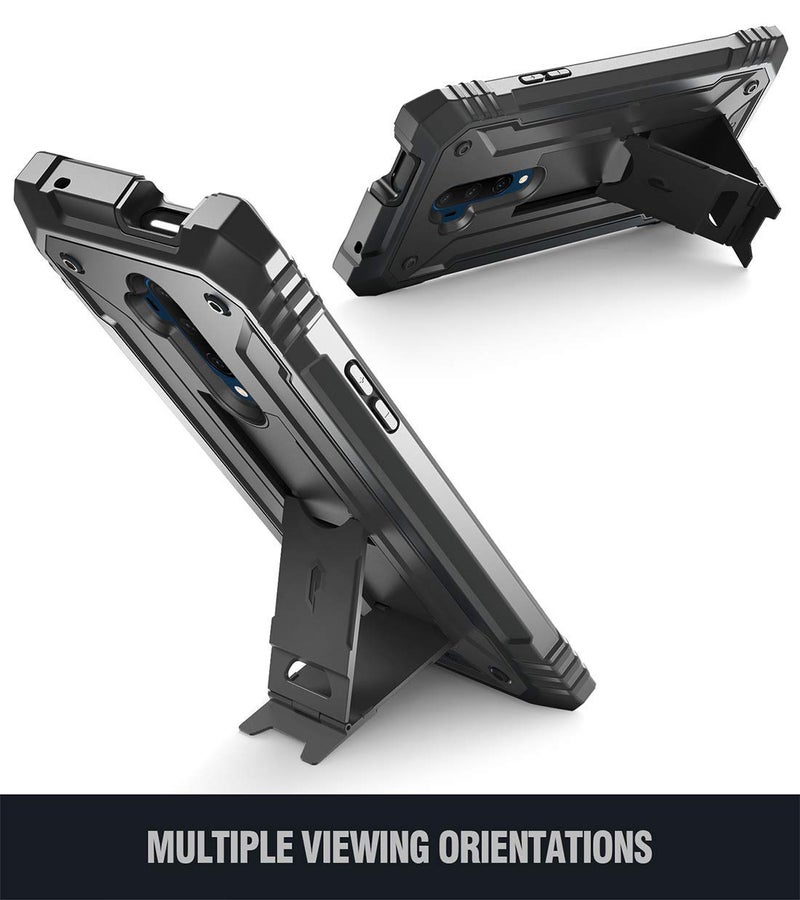 Poetic Revolution Case for OnePlus 7, [20FT Mil-Grade Drop Tested], Full-Body Rugged Dual-Layer Shockproof Protective Cover with Kickstand and Built-in-Screen Protector, Black - Image 4