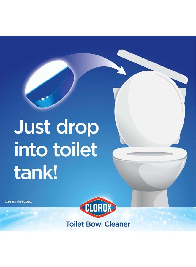 Clorox أقراص تنظيف المرحاض الفائقة مع مبيض وأزرق، نظافة المطر، 4 قطع (قد يختلف التعبئة) - Image 4