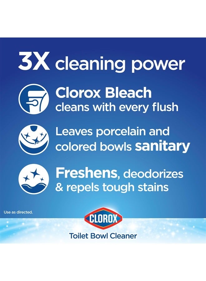 Clorox أقراص تنظيف المرحاض الفائقة مع مبيض وأزرق، نظافة المطر، 4 قطع (قد يختلف التعبئة) - Image 5