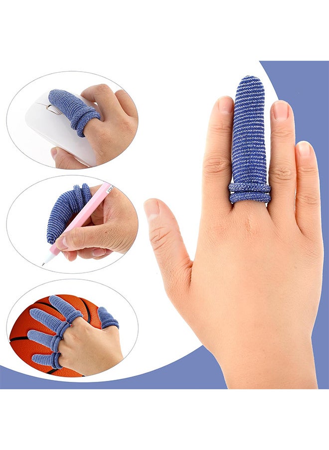 Depend - 10 Pack First Aid Tubular Care Bandage, Sports Protective Gear, Soft Cotton Blue White Bandages For Finger Sprains And Swelling Blue And White - Image 1