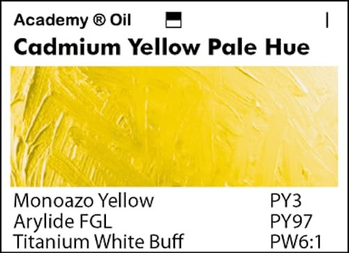 Grumbacher Academy Oil Paint, 37 ml/1.25 oz, Cadmium Yellow Pale Hue - Image 2