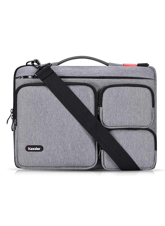 iCozzier - 15 15.6 Inch Thri Sidepocket Laptop Sleeve With Handle And Shoulder Strap Electronic Organizer Briefcase For 15.6 Ultrabook - Image 1