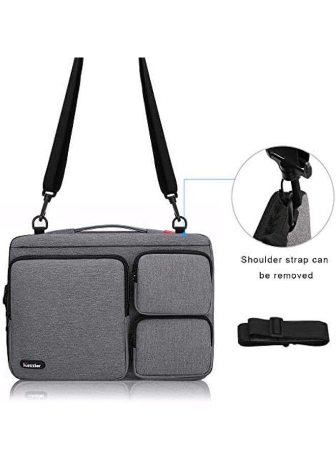 iCozzier - 15 15.6 Inch Thri Sidepocket Laptop Sleeve With Handle And Shoulder Strap Electronic Organizer Briefcase For 15.6 Ultrabook - Image 1