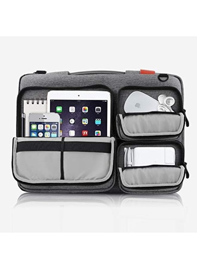 iCozzier - 15 15.6 Inch Thri Sidepocket Laptop Sleeve With Handle And Shoulder Strap Electronic Organizer Briefcase For 15.6 Ultrabook - Image 1