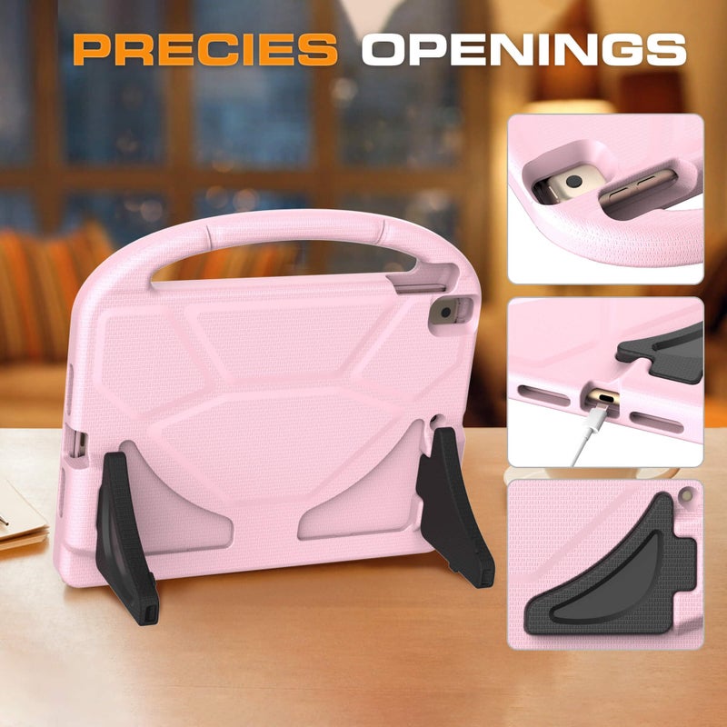 TOEVEK Kids Case for iPad 9th/8th/7th Generation, iPad 10.2 Kids Case with Built-in Screen Protector, Durable Shockproof Handle Stand Protective Cover for iPad 10.2 Inch 2021/2020/2019, Light Pink - Image 5