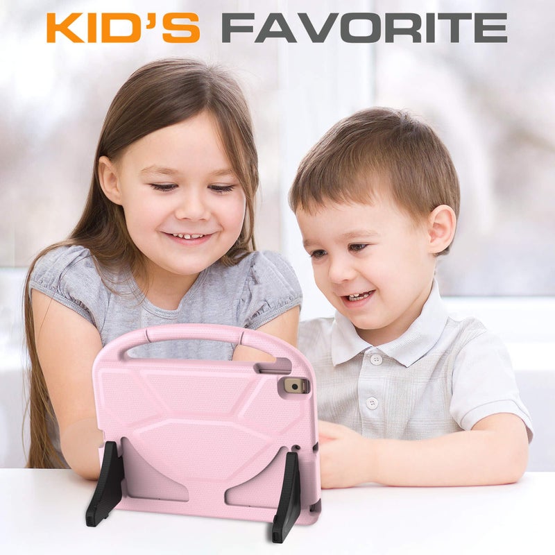 TOEVEK Kids Case for iPad 9th/8th/7th Generation, iPad 10.2 Kids Case with Built-in Screen Protector, Durable Shockproof Handle Stand Protective Cover for iPad 10.2 Inch 2021/2020/2019, Light Pink - Image 3
