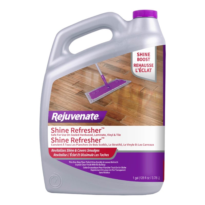 Rejuvenate Rejuvenate Shine Refresher Hardwood Polish Restorer Removes Scratches from Wood Floors Restores Shine and Protects Laminate Linoleum Tile Vinyl and more 