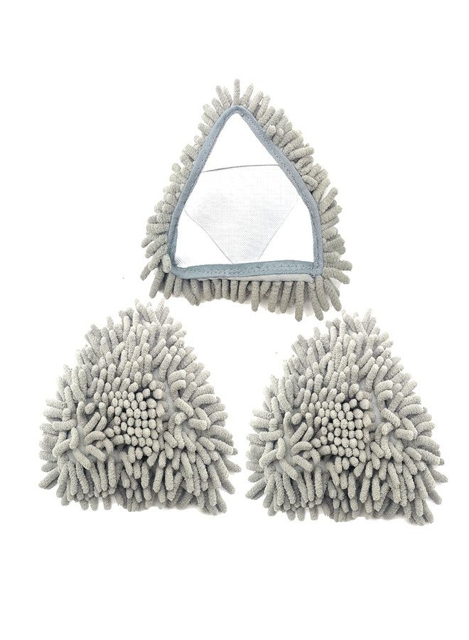 Xifando Mini Mop Heads-Microfiber Chenille Triangular Mop Pads (Grey) - Image 1