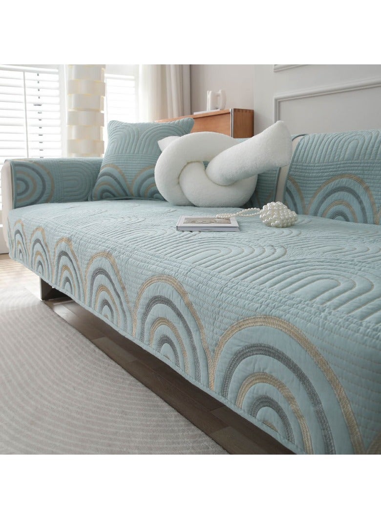 KUYING New Four Seasons Universal Anti slip Quilted Sofa Mat 110-110cm  - Image 1