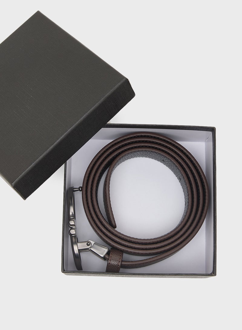 Robert Wood Genuine Leather Reversible Formal Belt - Image 3