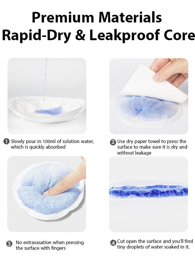 Berma Baby 100 ضمادة صدر للاستخدام مرة واحدة، ضمادات قابلة للتنفس للاستخدام مرة واحدة، تحافظ على الملابس جافة ونظيفة، ضمادات صدر لما بعد الولادة، ملصقات الحلمة، ضمادات صدر سميكة - Image 5