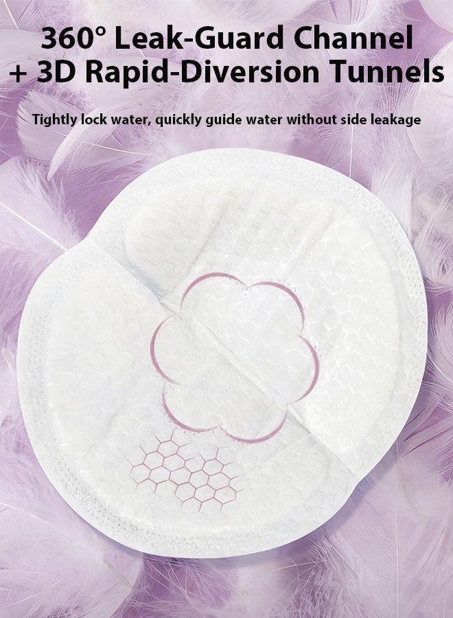 Berma Baby 100 ضمادة صدر للاستخدام مرة واحدة، ضمادات قابلة للتنفس للاستخدام مرة واحدة، تحافظ على الملابس جافة ونظيفة، ضمادات صدر لما بعد الولادة، ملصقات الحلمة، ضمادات صدر سميكة - Image 4