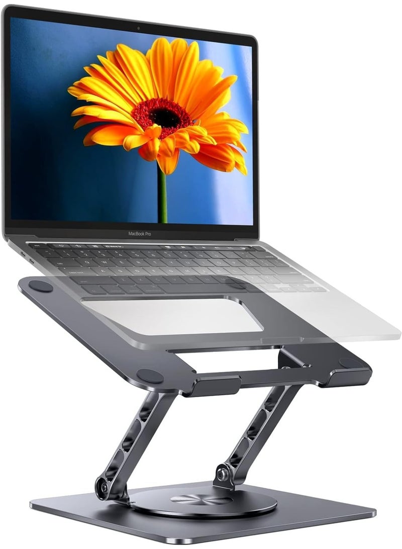 Adjustable Laptop Stand with 360° Rotating Base – Foldable and Ergonomic Laptop Holder for Notebooks up to 16 Inches – Ideal for Office Use - Image 3