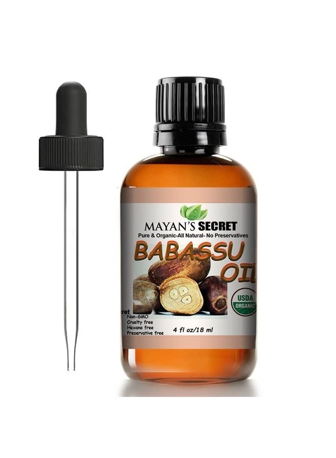 4oz Organic Babassu Oil for Hair - Rich in Antioxidants and Moisturizing Properties for Hair and Skin