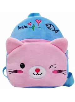 Blue Tree blue tree Cute Kids Backpack Toddler Bag Plush Animal Cartoon Mini Travel Bag for Baby Girl Boy 1-6 Years (Blue Cat-penguin)  - Image 2