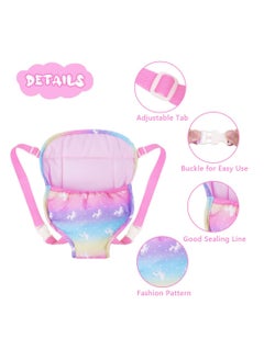 CMGTYYD Baby Doll Carrier Storage Bag Backpack, Baby Doll Carrier with Adjustable Straps, Doll Sling Carrier Front and Back Portable Bag Doll Accessories for 14-18 Inch Dolls (Doll Not Included)  - Image 3