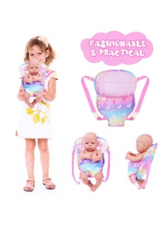 CMGTYYD Baby Doll Carrier Storage Bag Backpack, Baby Doll Carrier with Adjustable Straps, Doll Sling Carrier Front and Back Portable Bag Doll Accessories for 14-18 Inch Dolls (Doll Not Included)  - Image 4