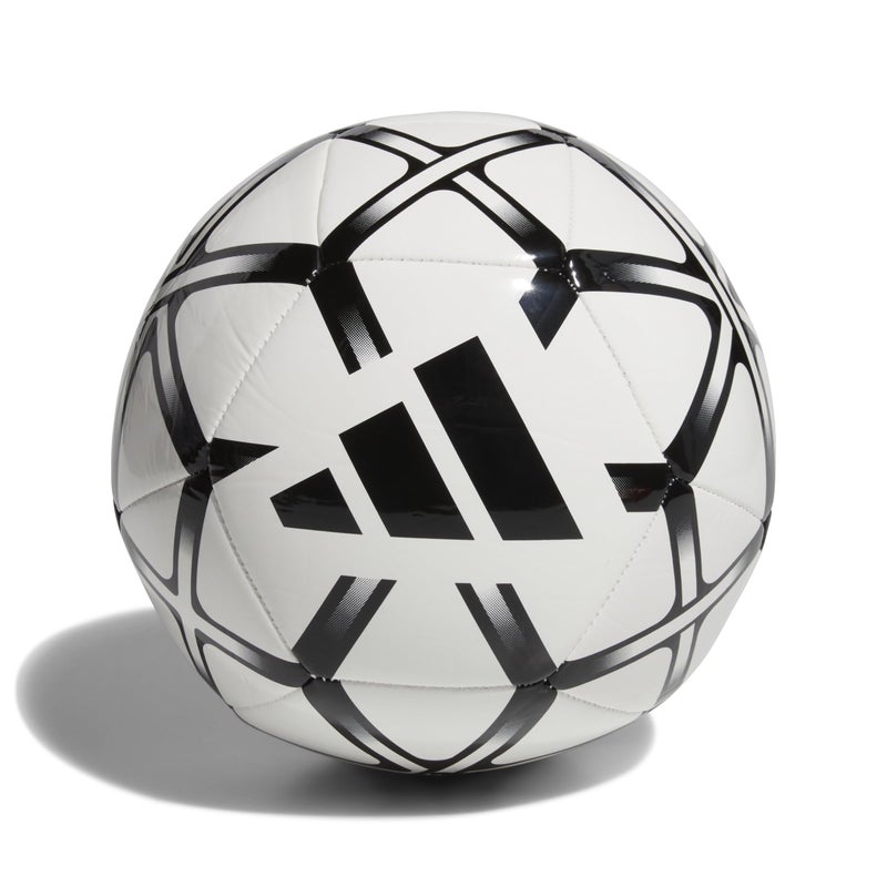adidas Unisex Starlancer Club Soocer Ball, White/Black, 3 - Image 4