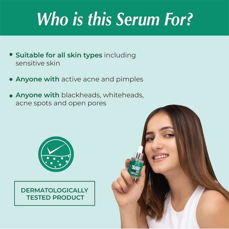 Iba Crystal Clear No More Acne 2 Salicylic Acid Power Serum  For Acne Pimples Blackheads  Open Pores  For Oily or Combination Skin  Halal Certified  Vegan  30 ml - Image 5