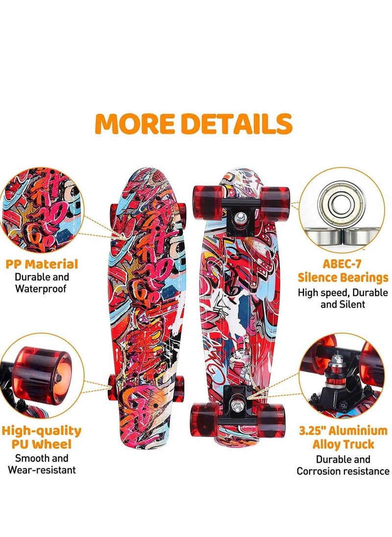 Mini Skateboard with Flashing LED Wheels - pzsku/ZFD0EAE2E1A9ED3A64CB4Z/45/_/1627584569/380df919-3457-4754-943b-83c68bee4bed