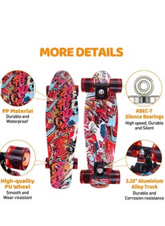 Rock Pow Mini Skateboard with Flashing LED Wheels  - Image 4