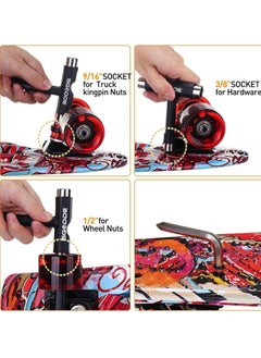 Rock Pow Mini Skateboard with Flashing LED Wheels  - Image 5