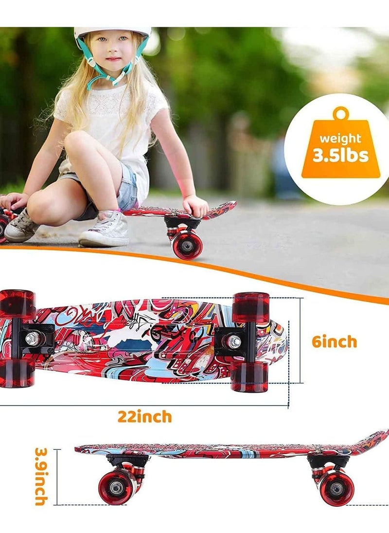 Mini Skateboard with Flashing LED Wheels - pzsku/ZFD0EAE2E1A9ED3A64CB4Z/45/_/1627584630/556839df-ae75-4fa9-ac79-b63d2c341c74