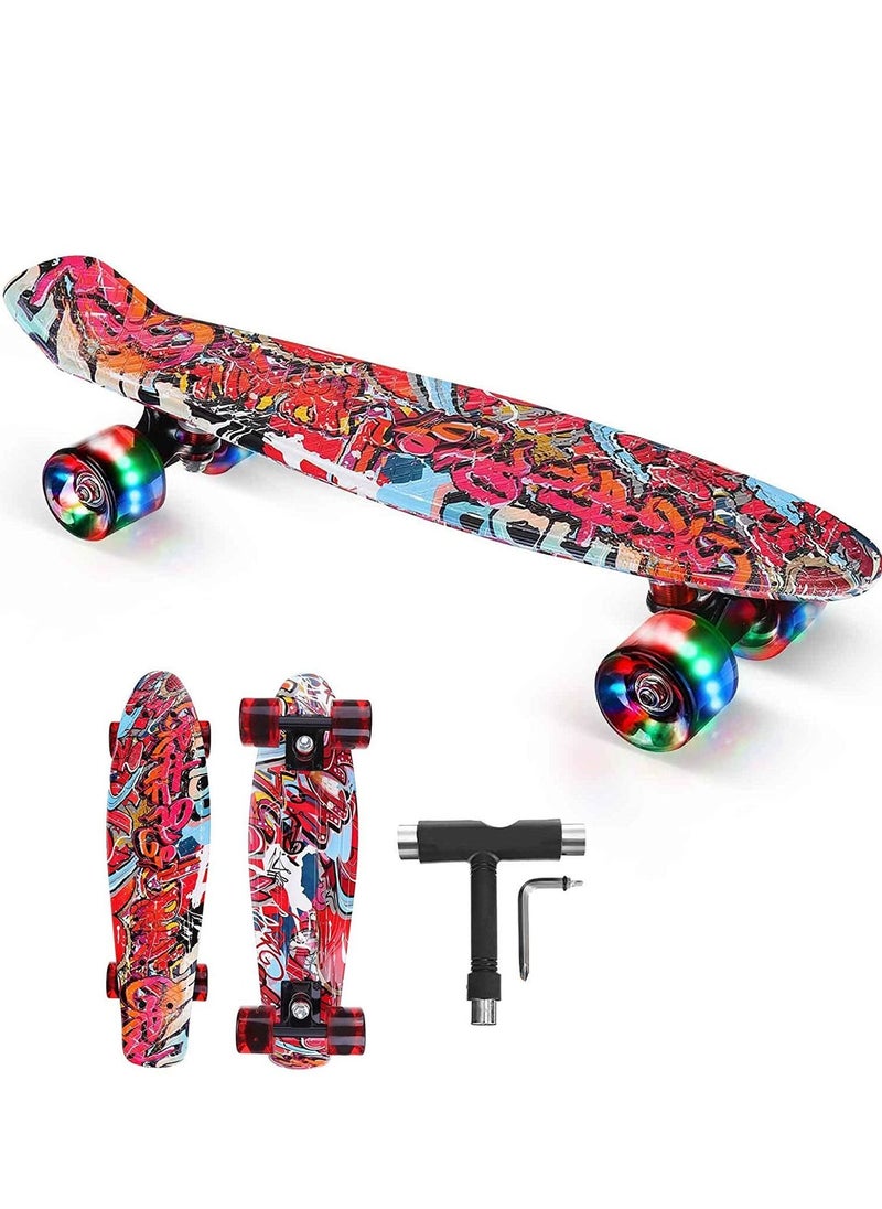 Mini Skateboard with Flashing LED Wheels - pzsku/ZFD0EAE2E1A9ED3A64CB4Z/45/_/1627584631/38bde8b3-7450-40da-8343-6f3fdc82a3b6