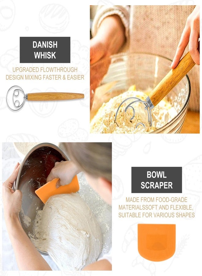 UDUK Sourdough Starter Kit, Baking Supplies Set with 2 Banneton Proofing Baskets, 24oz Sourdough Jar, Silicone Pastry Mat, Bread Sling and Essential Tools for Bread Making - Image 5