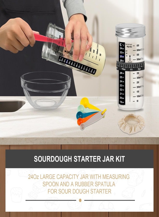 UDUK Sourdough Starter Kit, Baking Supplies Set with 2 Banneton Proofing Baskets, 24oz Sourdough Jar, Silicone Pastry Mat, Bread Sling and Essential Tools for Bread Making - Image 2