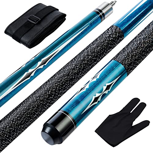 Teekerwan 58 Inch 19oz/20oz Maple Billiard Stick Pool Cue Set 13mm Tip, Hardwood Canadian Maple Professional Billiard Pool Cue Stick (20Oz) - Image 1
