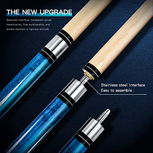 Teekerwan 58 Inch 19oz/20oz Maple Billiard Stick Pool Cue Set 13mm Tip, Hardwood Canadian Maple Professional Billiard Pool Cue Stick (20Oz) - Image 4