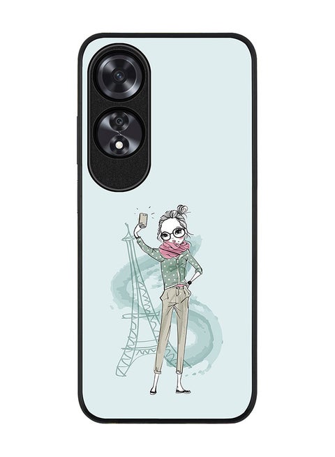 Rugged Black edge case for Oppo A60, Slim fit Soft Case Flexible Rubber Edges Anti Drop TPU Gel Thin Cover -  Selfie by Eiffel