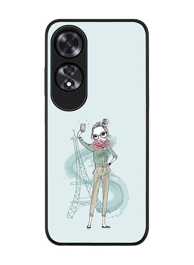 Rugged Black edge case for Oppo A60, Slim fit Soft Case Flexible Rubber Edges Anti Drop TPU Gel Thin Cover -  Selfie by Eiffel