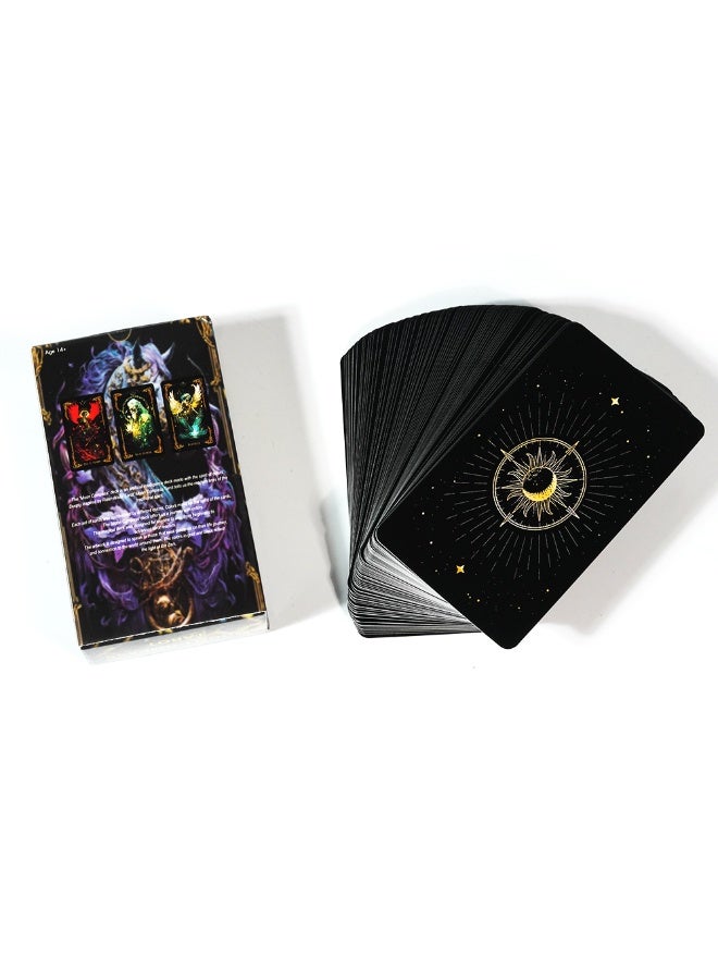 NIBEMINENT 78 Cards - Moon Compass Tarot Deck Set - Tarot Cards - Intelligence - Modern Traditional Spiritual Pattern Line Drawing Board Game - Magician Card - Image 4