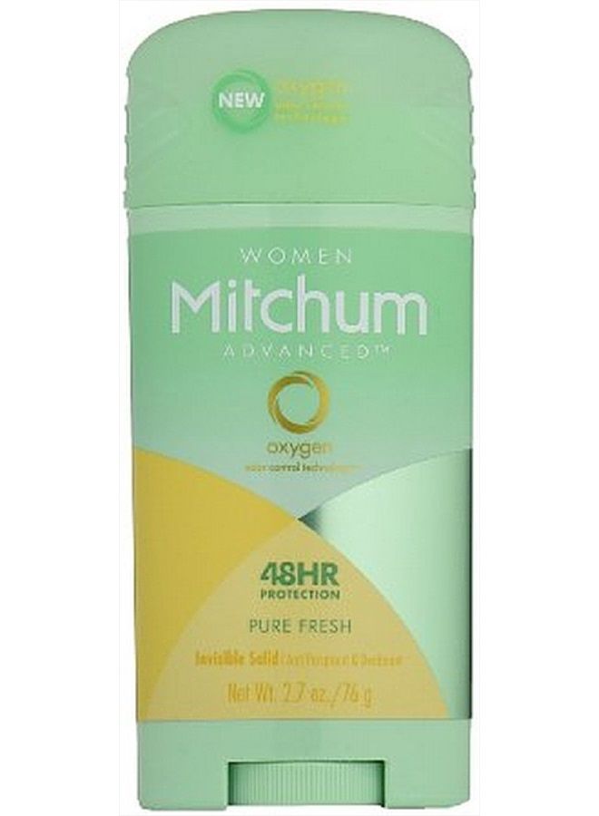 Mitchum مزيل عرق متقدم للنساء بخاصية التحكم ضد التعرق صلب غير مرئي نقي ومنعش 2.70 أونصة (عبوة من 3)