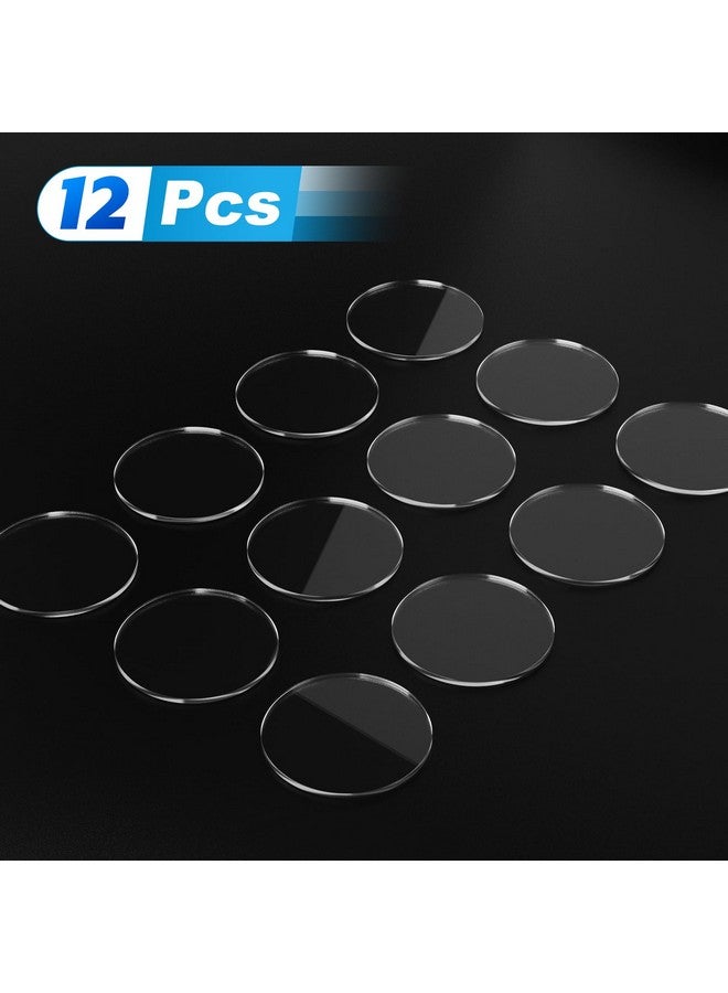 Cosmos 12 Pcs Round Action Figure Stand Base Acrylic Figure Display Stands Miniature Bases Mini Doll Model Display Holder Accessories for Figures, Dolls, Small Collectibles (Transparent Clear, 50mm) - Image 4