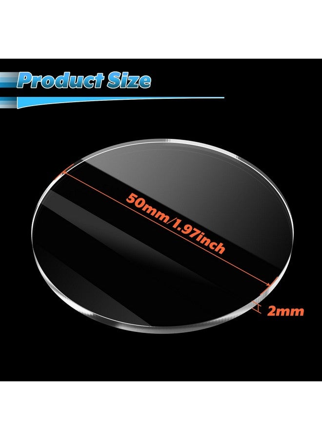 Cosmos 12 Pcs Round Action Figure Stand Base Acrylic Figure Display Stands Miniature Bases Mini Doll Model Display Holder Accessories for Figures, Dolls, Small Collectibles (Transparent Clear, 50mm) - Image 2