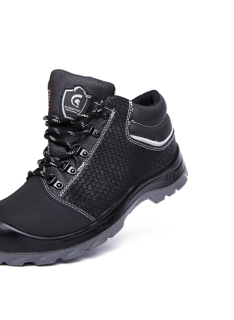 Gladiator 6032 Men’s Steel Toe High Ankle Safety Boots, Black, S3 SRC, Lace-Up - Image 4
