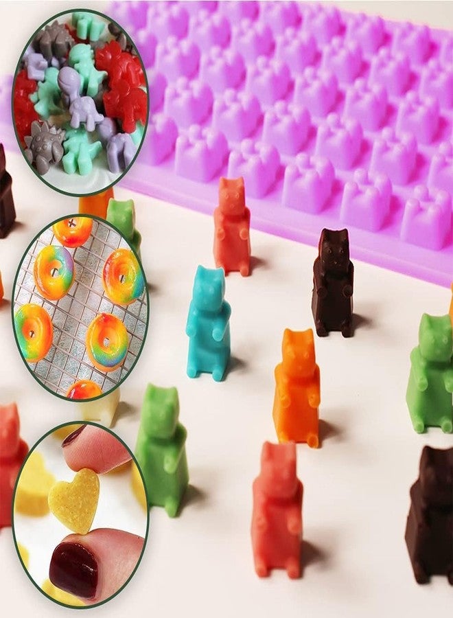 BAMUTU Silicone Candy Molds Set of 3, Dinosaur, Bear, Heart Shapes with 2 Droppers for Gummy, Chocolate & Homemade Treats BPA-Free, Non-Stick, Food-Grade - Image 4