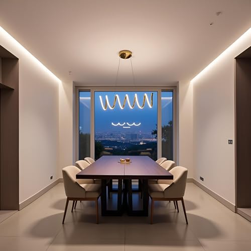 Lyse Decor Spring Chandelier LED Lamp for Modern Homes, Elegant Interiors, Living Area, Hotels and Entrances - Image 5