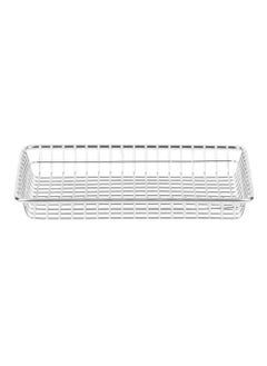 sulfar SS Kitchen Cabinet Drawer Organizer Tray - Storage Basket for Cutlery, Serving Spoons, Cooking Utensils, Gadgets (Pack of 1) Silver  - Image 1
