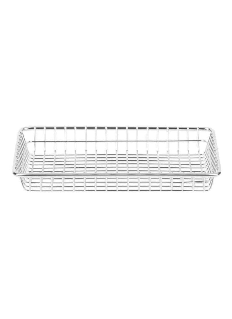 sulfar SS Kitchen Cabinet Drawer Organizer Tray - Storage Basket for Cutlery, Serving Spoons, Cooking Utensils, Gadgets (Pack of 1) Silver  - Image 1
