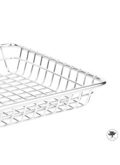 sulfar SS Kitchen Cabinet Drawer Organizer Tray - Storage Basket for Cutlery, Serving Spoons, Cooking Utensils, Gadgets (Pack of 1) Silver  - Image 4