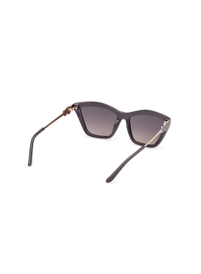 GUESS FULL RIM FEMALE RECTANGULAR GREY INJECTED SUNGLASSES - Image 5