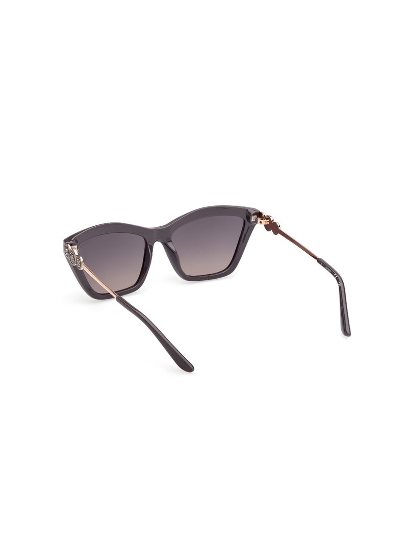 GUESS FULL RIM FEMALE RECTANGULAR GREY INJECTED SUNGLASSES - Image 3