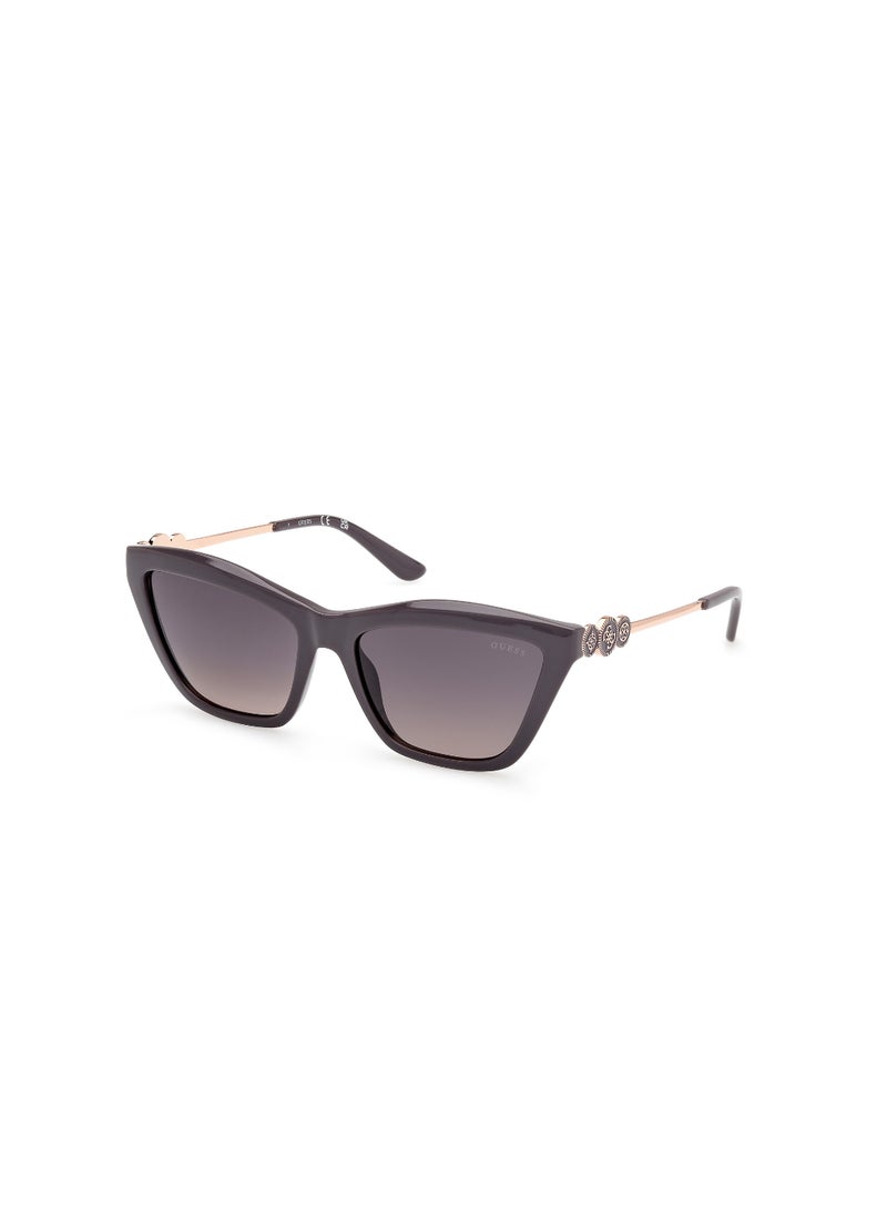 GUESS FULL RIM FEMALE RECTANGULAR GREY INJECTED SUNGLASSES - Image 1
