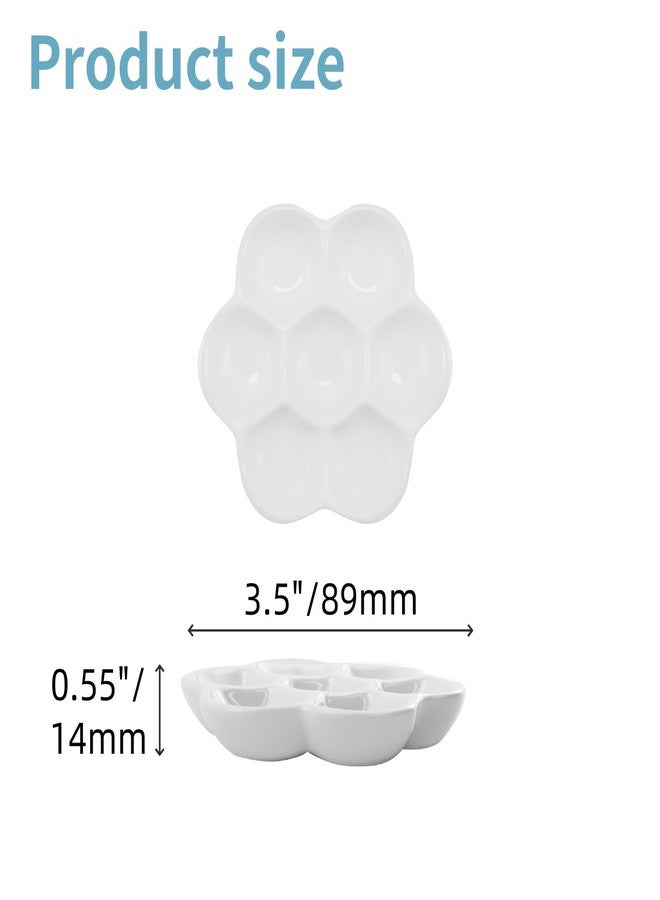 Tsnamay طبق طعام سيراميكي من تسناماي، مقاس 3.5 بوصة، يحتوي على 7 أقسام، وهو وعاء سيراميكي مضاد للانقلاب للطعام والماء، مناسب لسرطان البحر الناسك والعنكبوت والحلزون. - Image 3